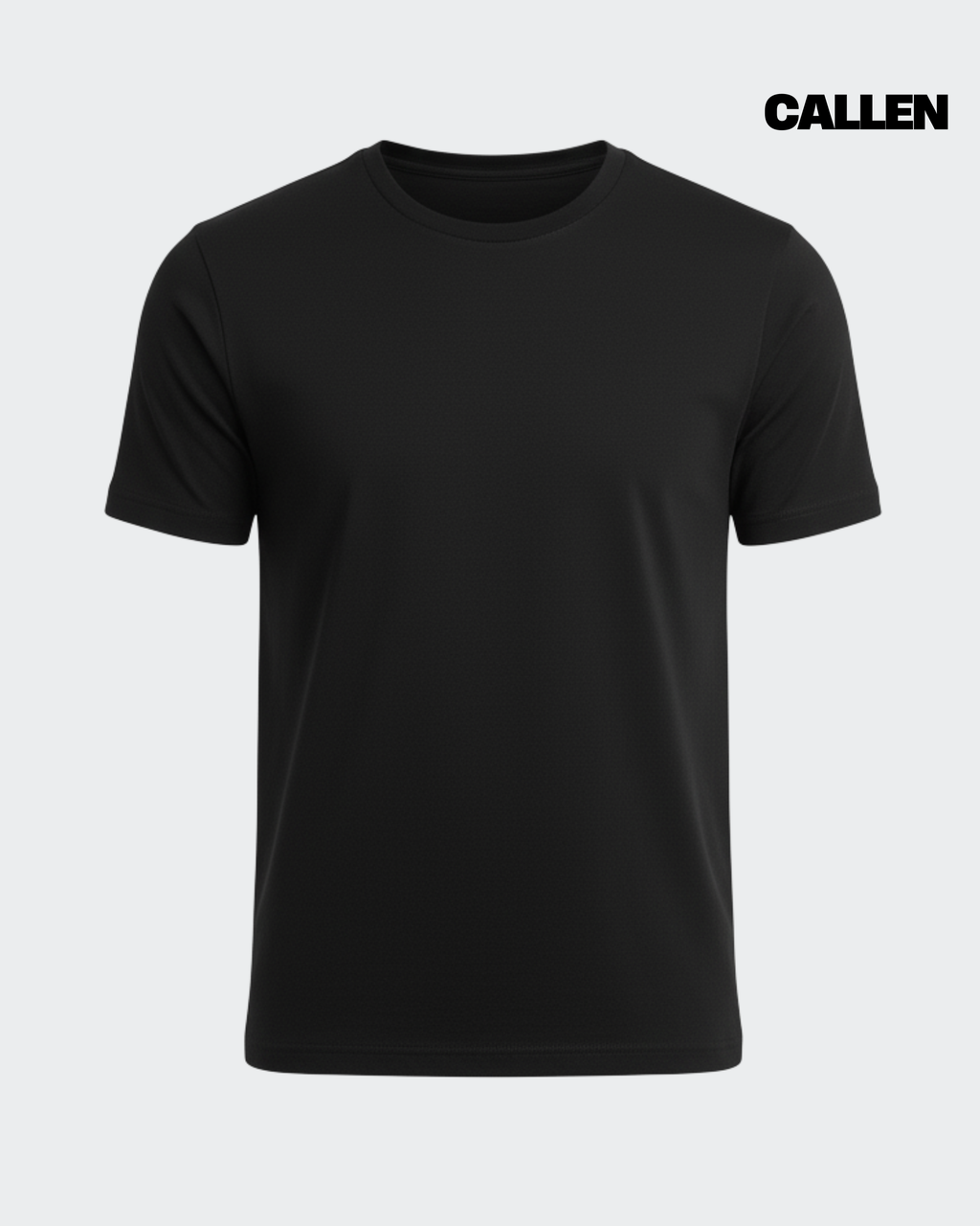 Plain Regular Fit Black Tee