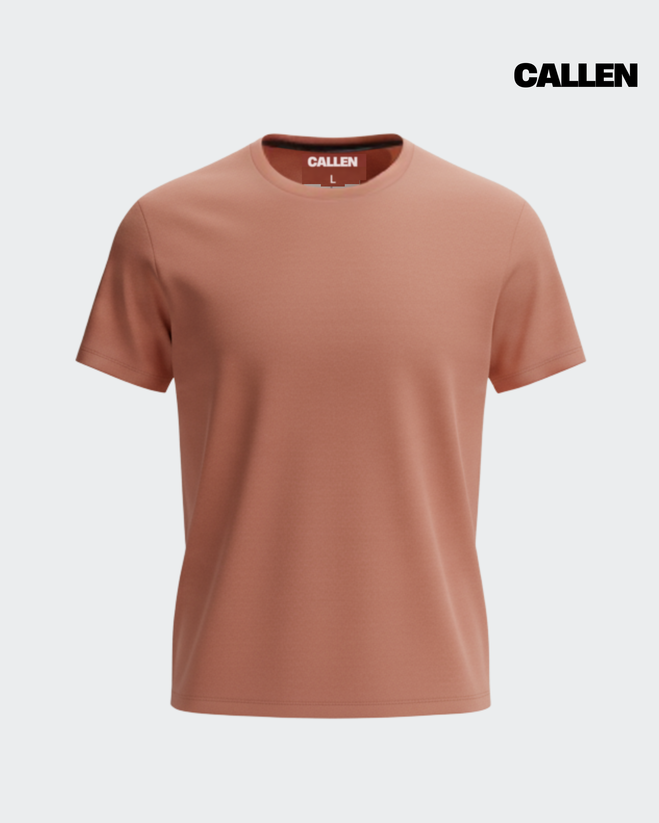 Plain Regular Fit Salmon Pink Tee
