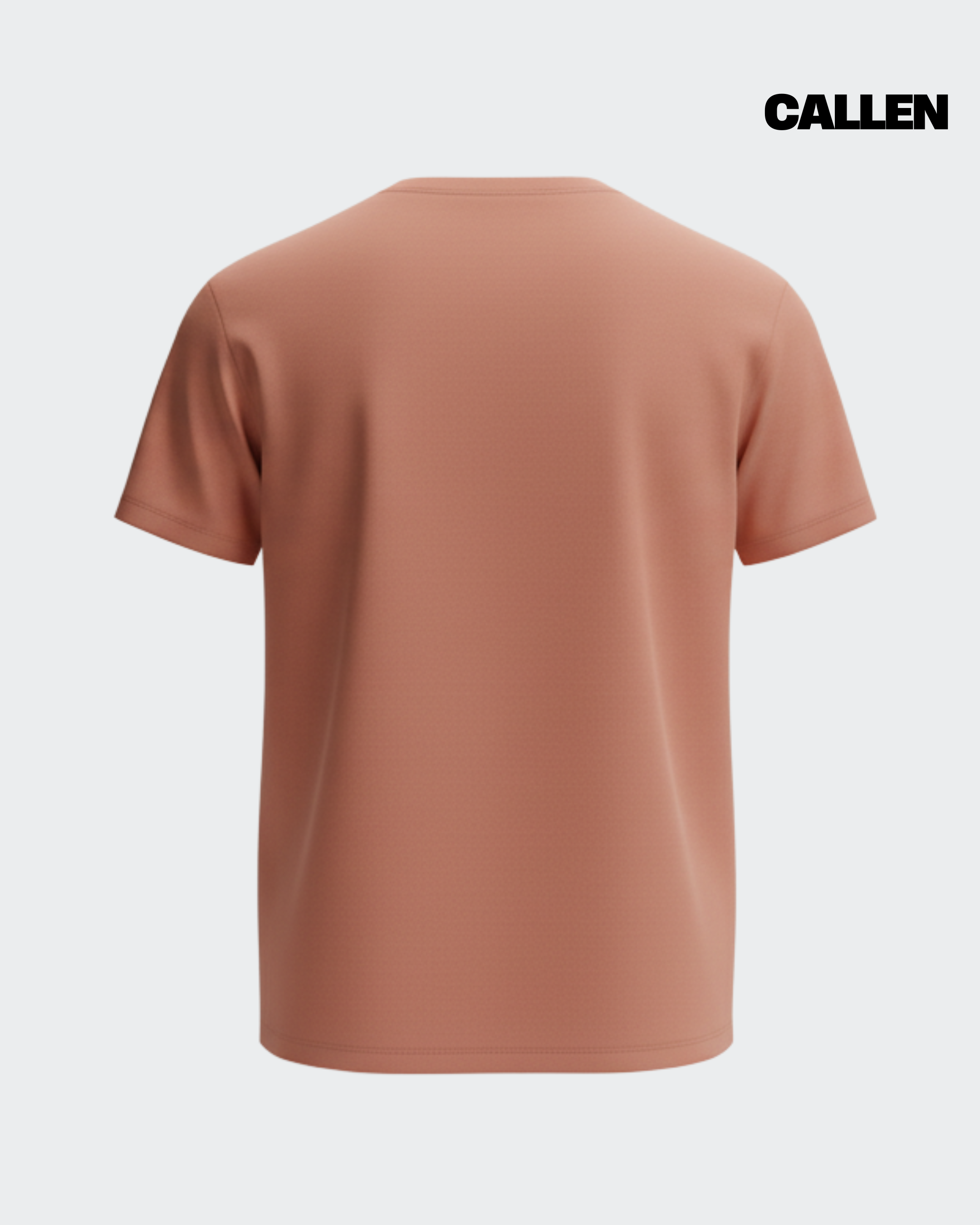 Plain Regular Fit Salmon Pink Tee
