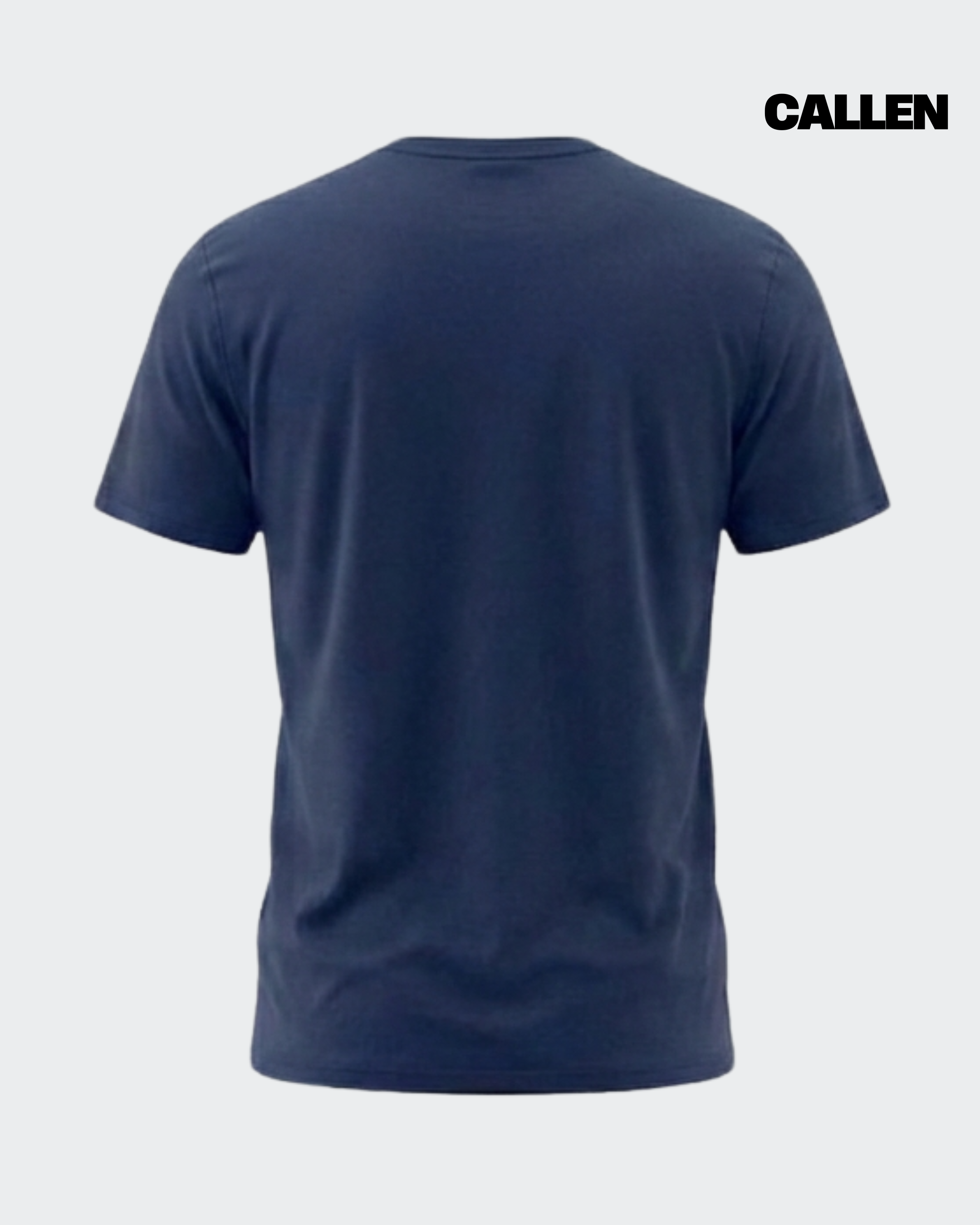 Plain Regular Fit Navy Blue Tee