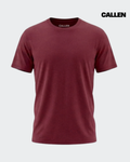 Plain Regular Fit Maroon Tee
