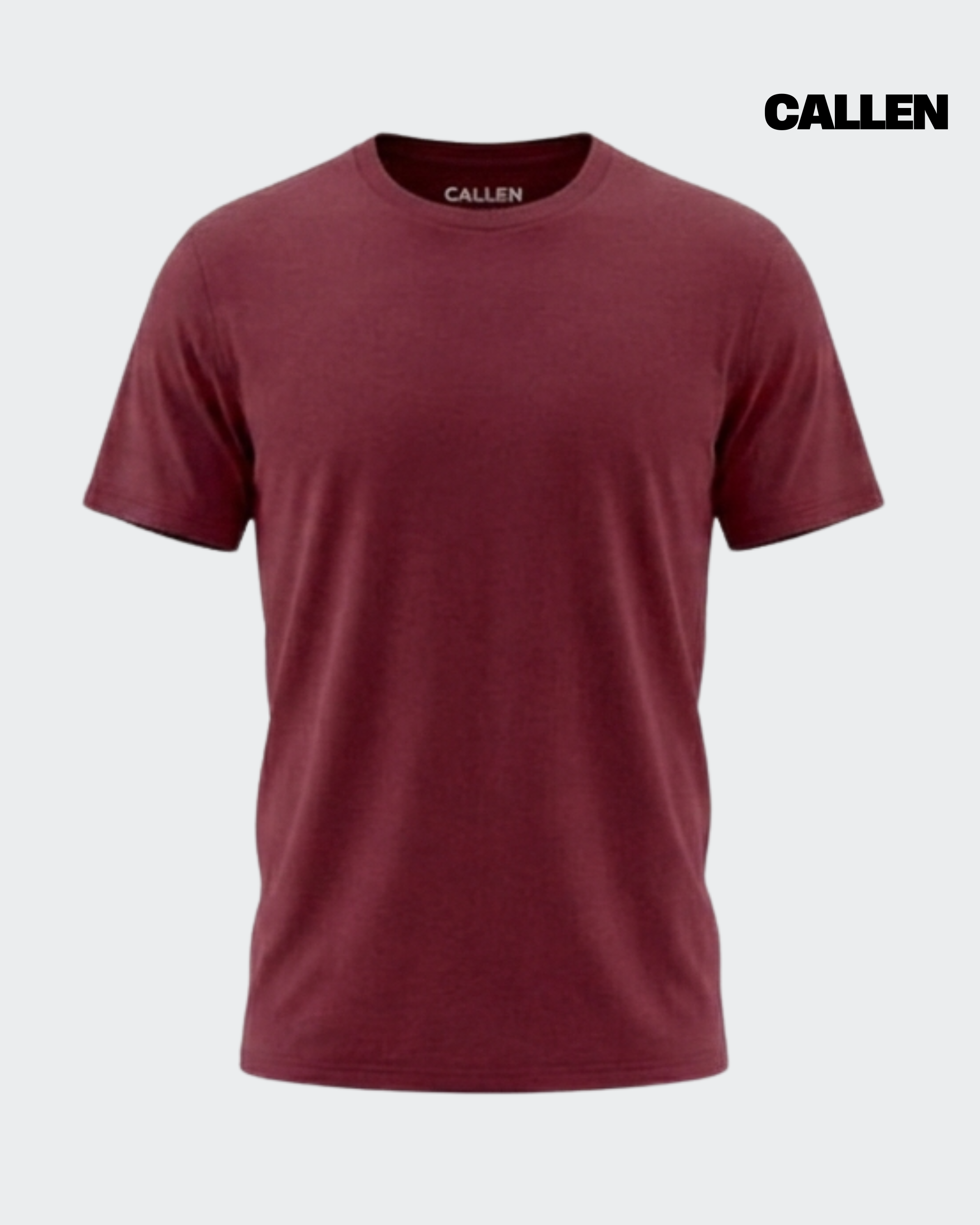 Plain Regular Fit Maroon Tee