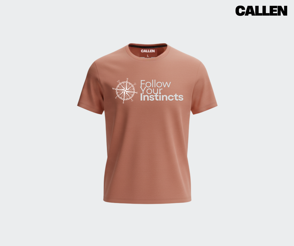 Follow Your Instincts - Salmon Pink Unisex T-Shirt