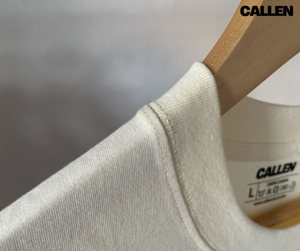 Oversized Tee – Cream | Bold Chest Logo