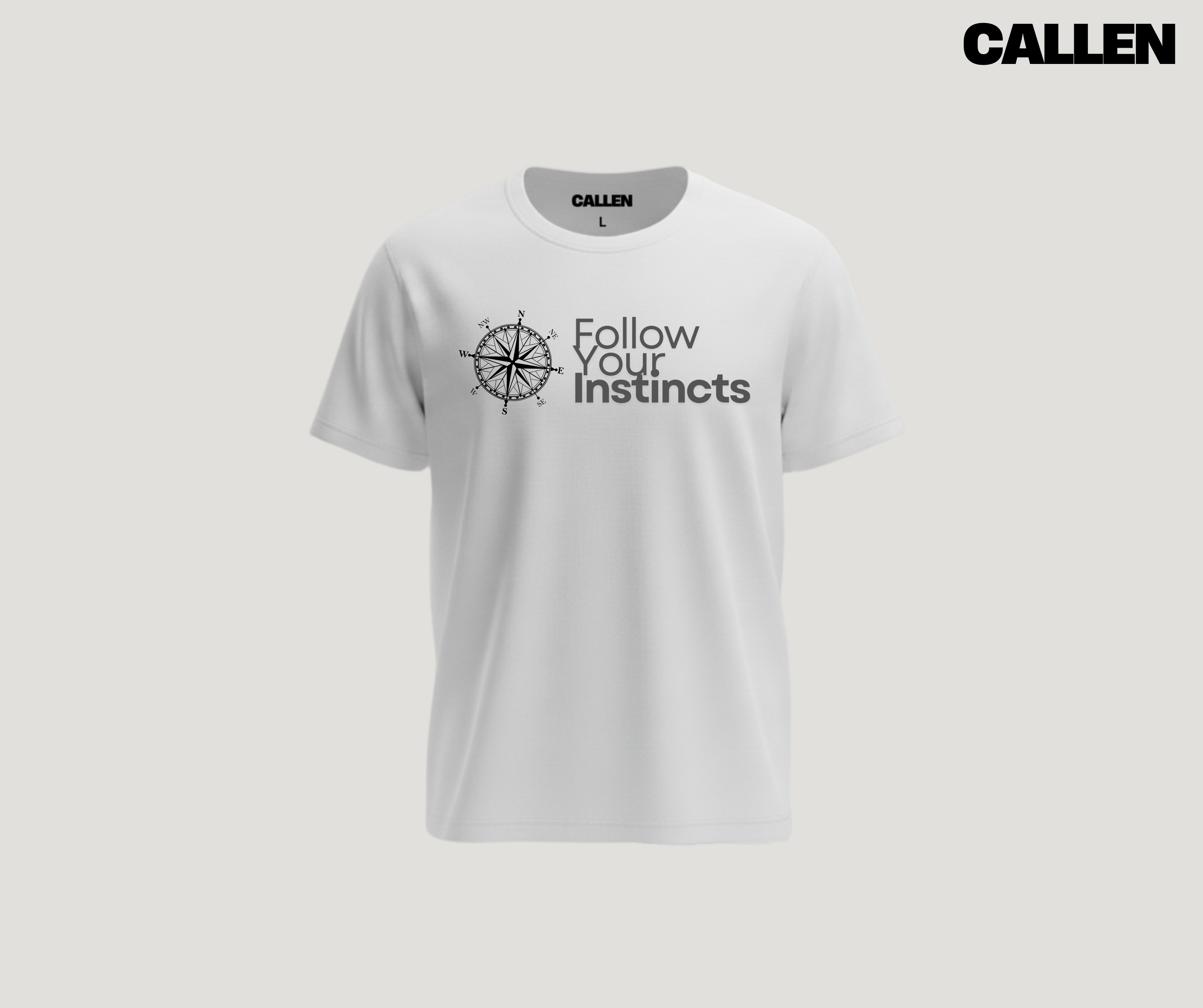 Follow Your Instincts - White Unisex T-Shirt