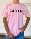 Oversized Tee – Light Pink | Bold Chest Logo