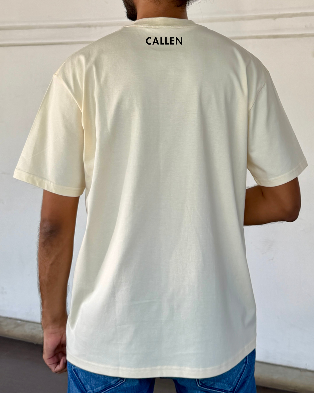 Void Mode Oversized Tee - Cream