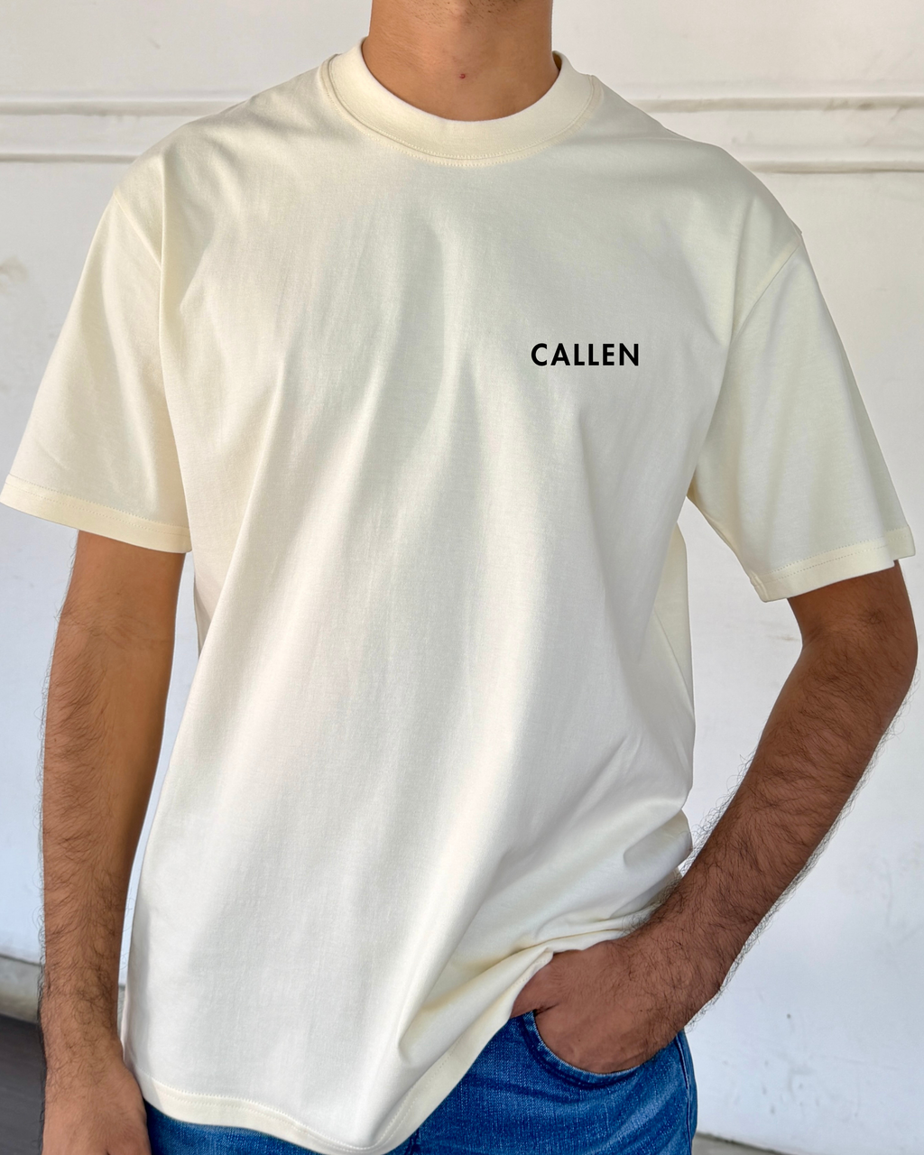 Callen Silent Ninja Oversized Tee – Cream