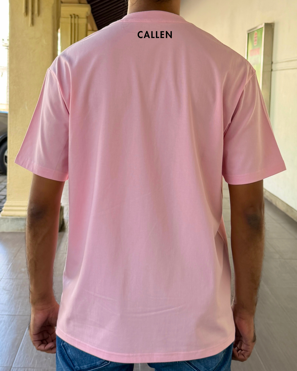 Void Mode Oversized Tee - Light Pink