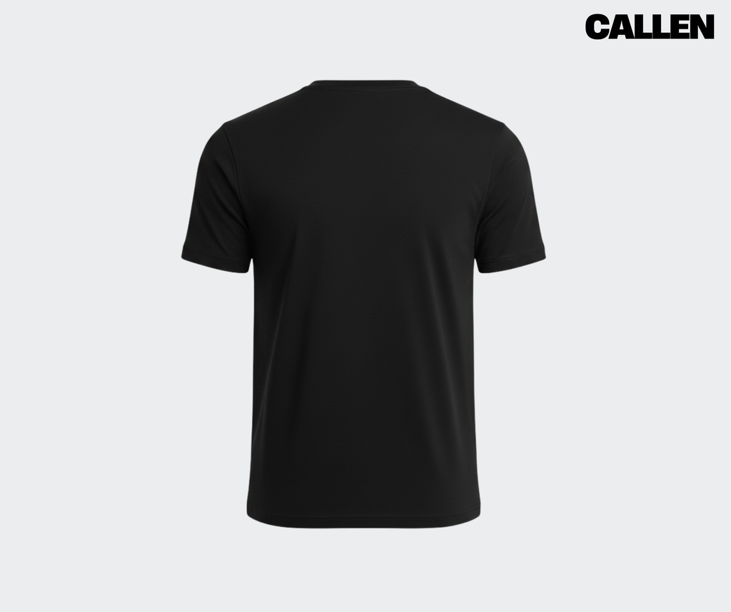 Geometric Cube Design Unisex T-Shirt - Black