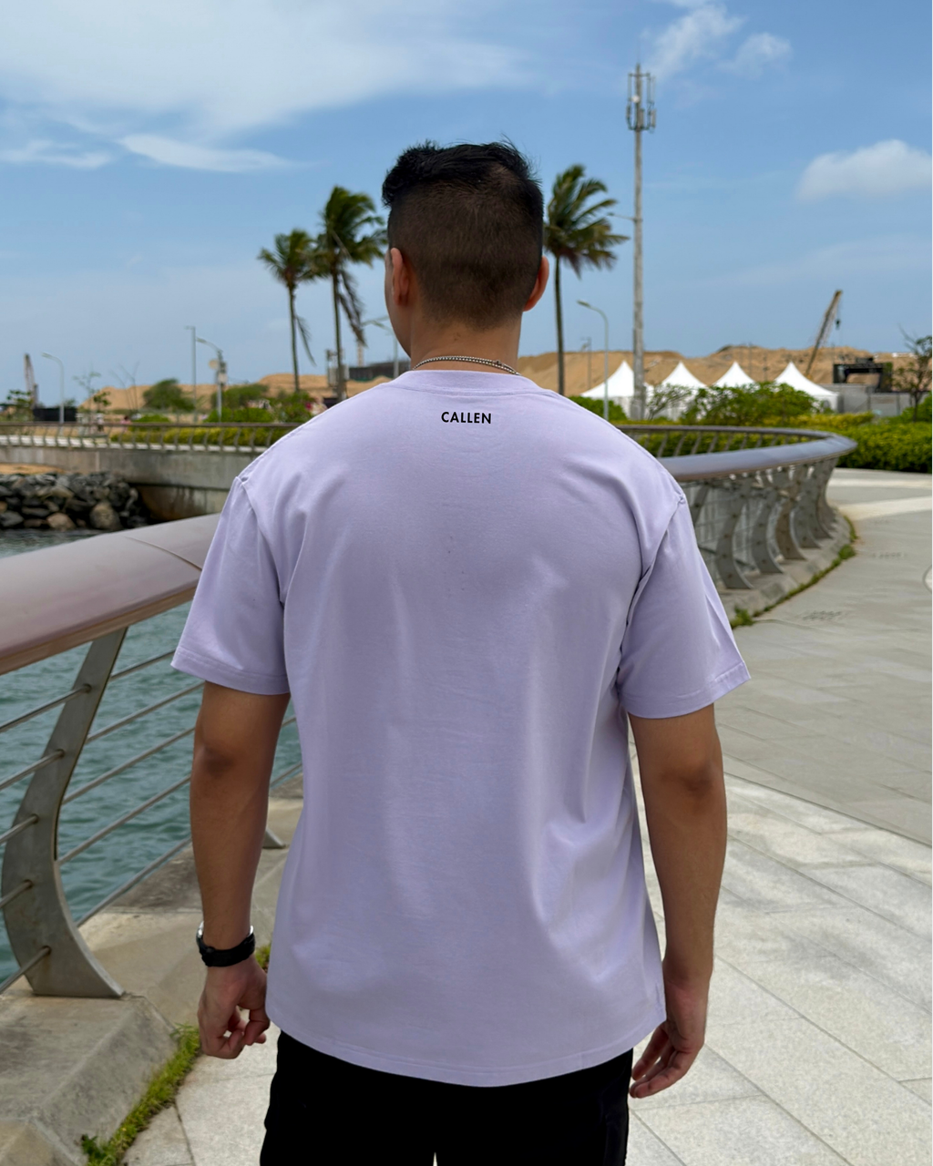 Silent Chaos Within Oversized T-Shirt - Light Purple