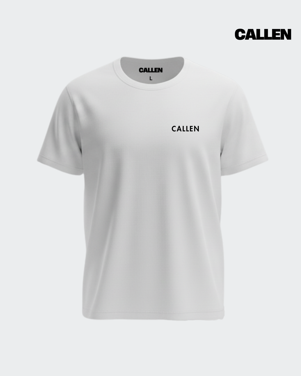 Callen White Shadow Tee — Unisex Regular Fit